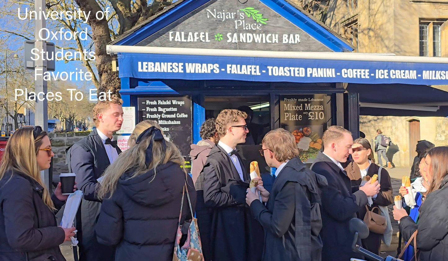 Where do students like to eat in Oxford? Scroll down to see videos of coffee shops, dessert and pizza.